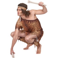 DEGUISEMENT HOMME DES CAVERNES IMPRIME LEOPARD TAILLE UNIQUE