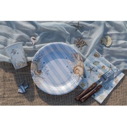 CONFETTIS DE TABLE EN BOIS COQUILLAGE ET DECOR DE LA MER 