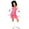 DEGUISEMENT ROBE PSYCHADELIC ROSE ET JAUNE TAILLE 36/38