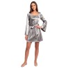 DEGUISEMENT ROBE/TOUR DE COU ARGENT DISCO DANCER TAILLE 38/40
