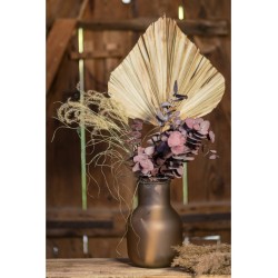 VASE CARLA GREGE GLACE DIA 20 CM X 30.5 CM