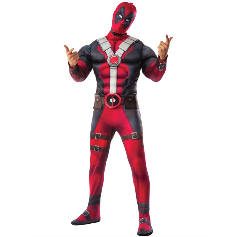 DEGUISEMENT DEADPOOL AVEC MUSCLE TAILLE XL