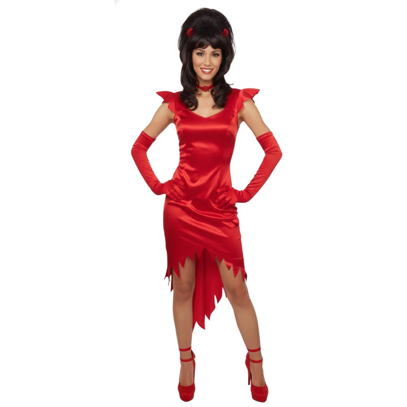 DEGUISEMENT DIABLESSE VELOURS ROUGE TAILLE 44/46
