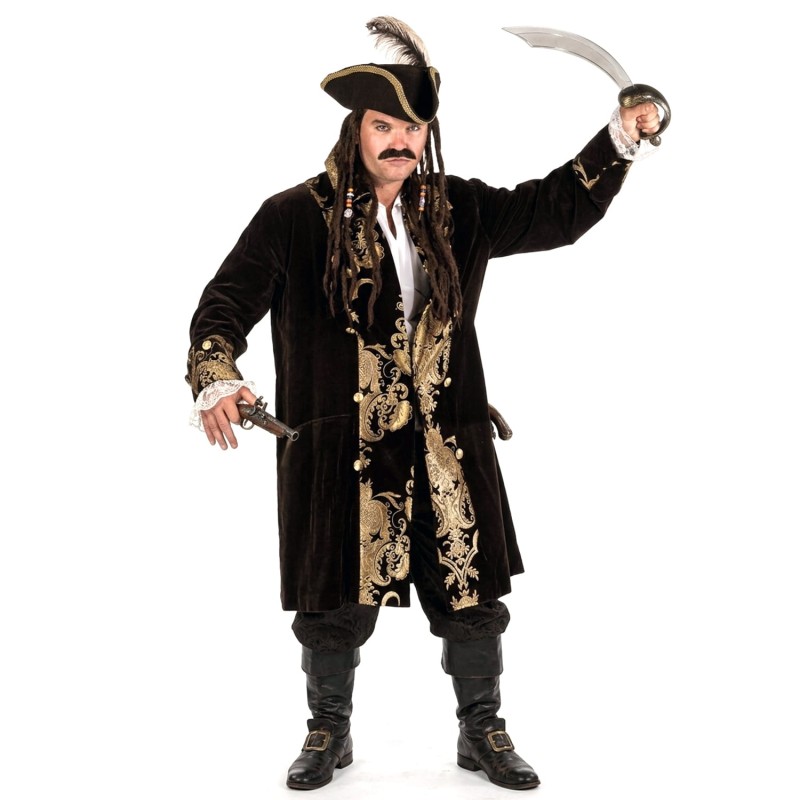 DEGUISEMENT PIRATE OR/NOIR TAILLE M/L