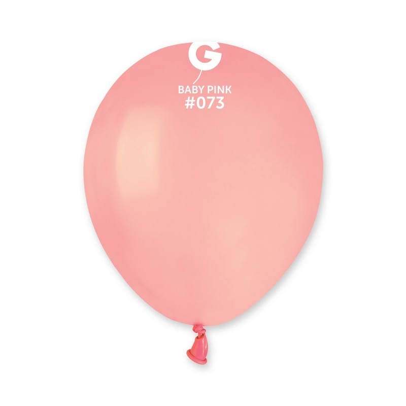 50 BALLONS ROSE BEBE BABY PINK BIO LATEX 13 CM 073
