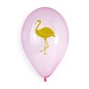 5 BALLONS BIO LATEX FLAMMANT ROSE ET ANANAS 33 CM 