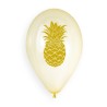 5 BALLONS BIO LATEX FLAMMANT ROSE ET ANANAS 33 CM 