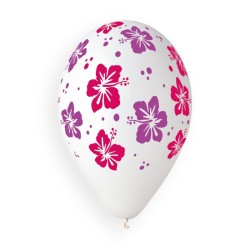 5 BALLONS BIO LATEX TOUCAN ALOHA 33 CM 