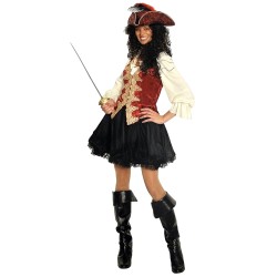 DEGUISEMENT PIRATE VELOURS MANCHES LONGUES TAILLE 44/46