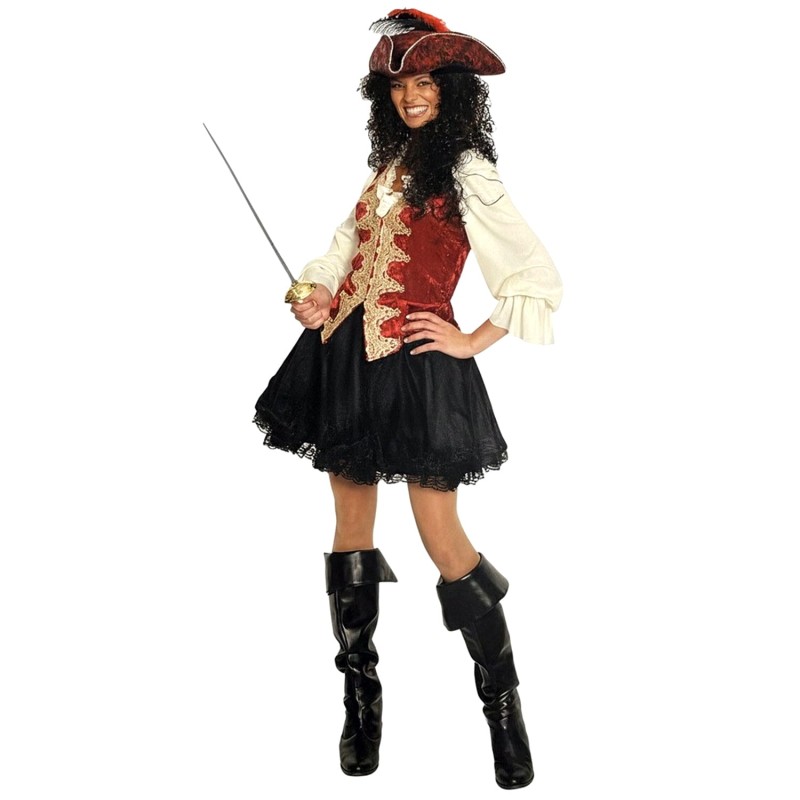 DEGUISEMENT PIRATE VELOURS MANCHES LONGUES TAILLE 36/38