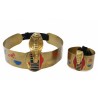 DEGUISEMENT CLEOPATRE OR/BLANC TAILLE M