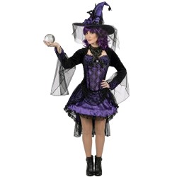 DEGUISEMENT SORCIERE GOTHIQUE VIOLETTE MORGANA TAILLE 42/44