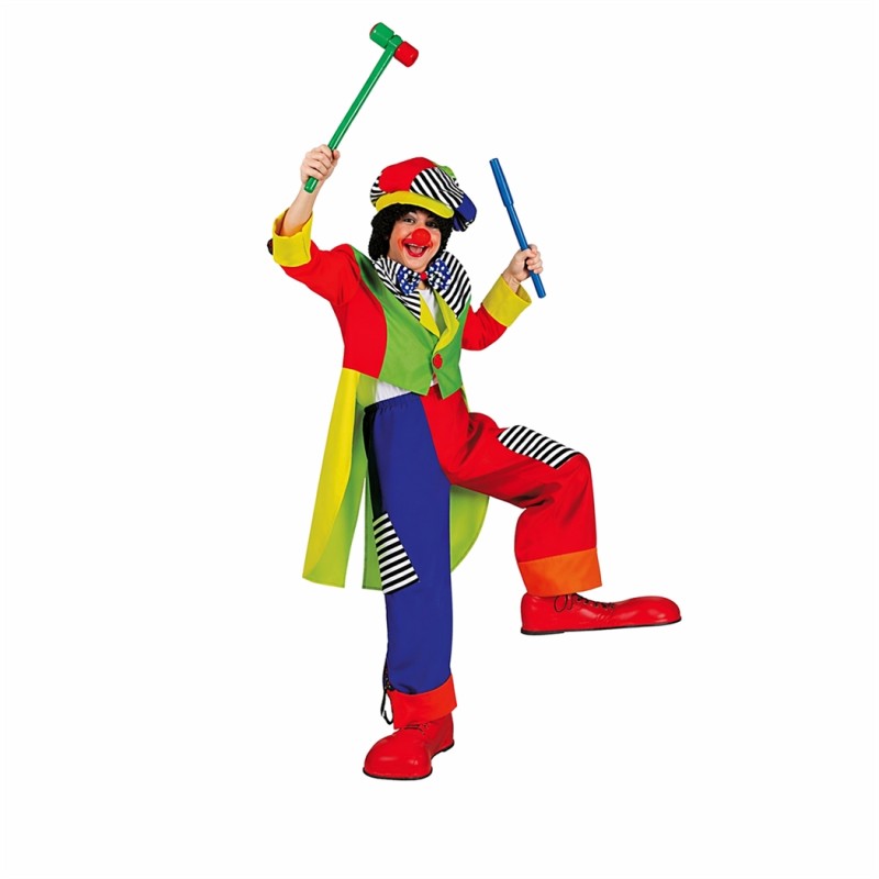 DEGUISEMENT CLOWN GARCON OLAF FLUO TAILLE 128 CM 