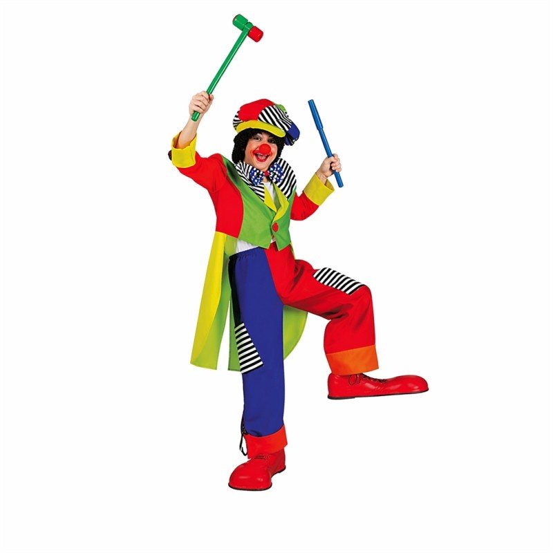 DEGUISEMENT CLOWN GARCON OLAF FLUO TAILLE 128 CM 