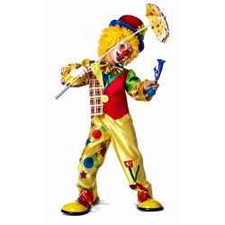 DEGUISEMENT CLOWN COMBI JAUNE/VERT TAILLE 110/120