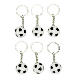 6 PORTE CLES BALLON DE FOOT 3D