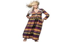 DEGUISEMENT ROBE HIPPIE PRUNE TAILLE 40/42