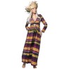 DEGUISEMENT ROBE HIPPIE PRUNE TAILLE 40/42