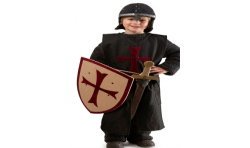 TUNIQUE DE CHEVALIER NOIRE CROIX ROUGE 