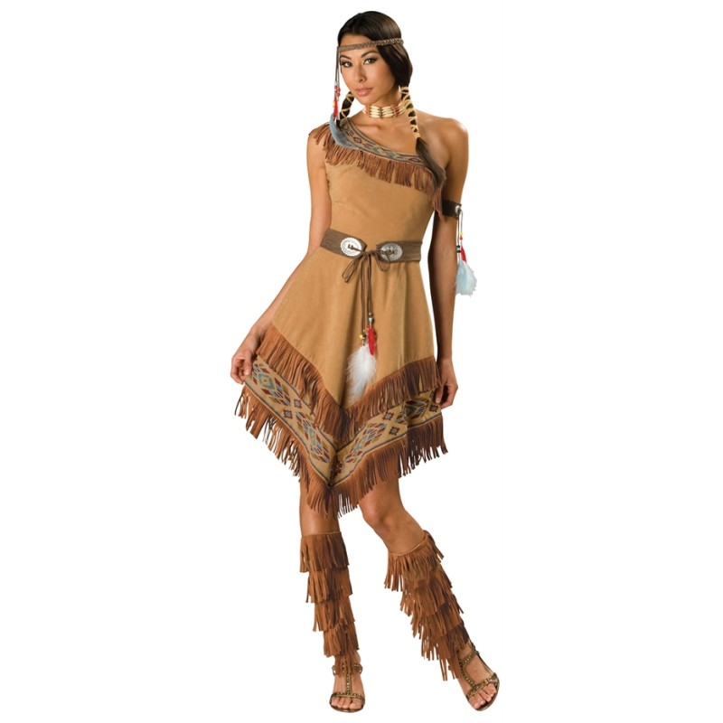 DEGUISEMENT INDIENNE A FRANGES POCA TAILLE S