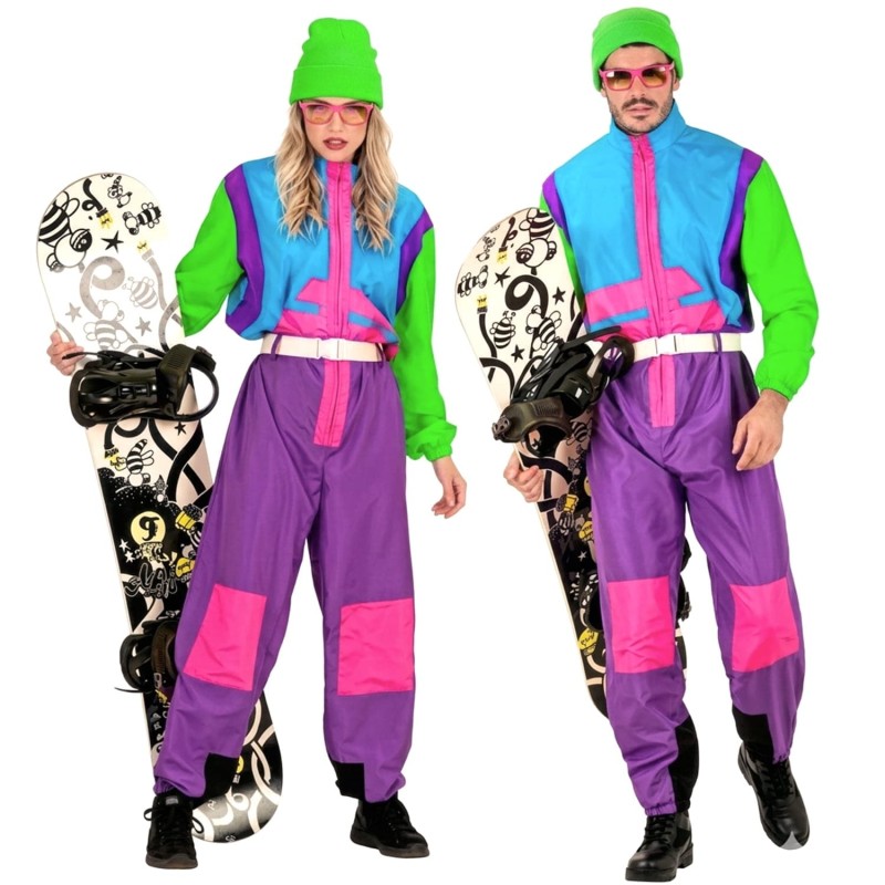 DEGUISEMENT COMBINAISON DE SKI FLUO TAILLE M