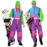 DEGUISEMENT COMBINAISON DE SKI FLUO TAILLE M