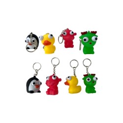 4 PORTE-CLES ANIMAL SQUIZING