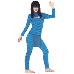 DEGUISEMENT FEMME AVATAR BLEU TAILLE S