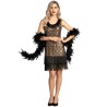 DEGUISEMENT FEMME ROBE CHARLESTONE NOIR ET ARGENT TAILLE L