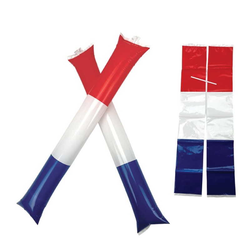 PAIRE DE CLAP CLAP COULEUR BLEU BLANC ROUGE 60 X 10 CM