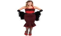 DEGUISEMENT HAVANNA DAISY ROBE PIN UP ROUGE ET NOIR TAILLE M