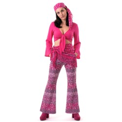 DEGUISEMENT HIPPY ROSE TOP COURT TAILLE 44
