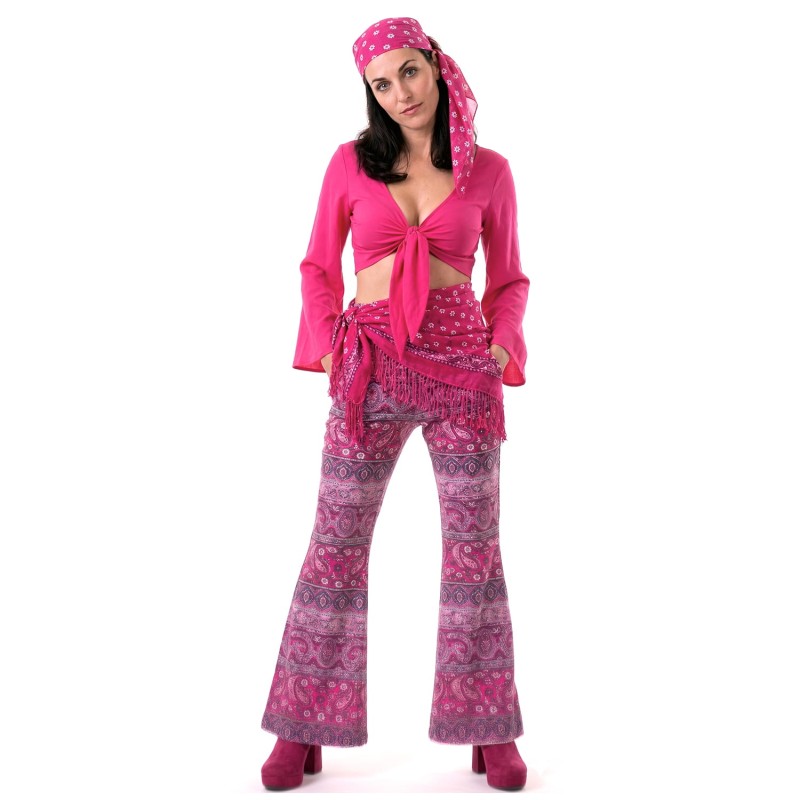 DEGUISEMENT HIPPY ROSE TOP COURT TAILLE 38/40