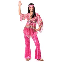 DEGUISEMENT HIPPY ROSE TOP/PANTALON TAILLE 38