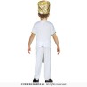DEGUISEMENT PHARAON EGYPTIEN TOUTANKAMON BLANC ET OR TAILLE 5-6 ANS