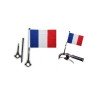 DRAPEAU AVEC HAMPE ET ANNEAU DE FIXATION FRANCE POLYESTER POUR VELO 15 X 21 CM