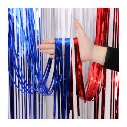 RIDEAU LAME BLEU BLANC ROUGE 1 X 2 M