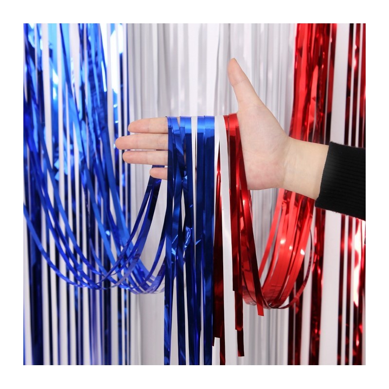 RIDEAU LAME BLEU BLANC ROUGE 1 X 2 M