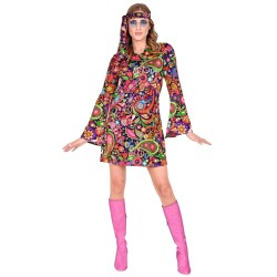 DEGUISEMENT FEMME ROBE HIPPIE TAILLE M