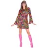 DEGUISEMENT FEMME ROBE HIPPIE TAILLE XS