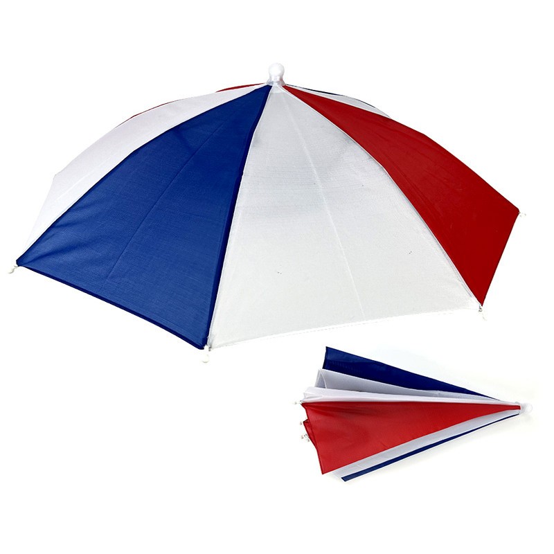 CHAPEAU OMBRELLE FRANCE BLEU BLANC ROUGE 60 CM