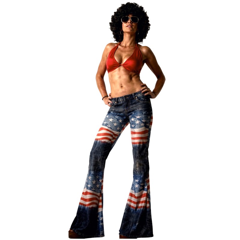 DEGUISEMENT PANTALON STRECH DRAPEAU USA TAILLE UNIQUE
