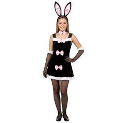 DEGUISEMENT ROBE BUNNY SEXY NOIRE /ROSE TAILLE 44