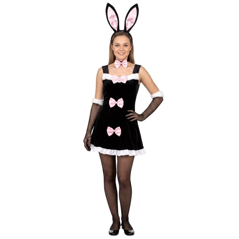 DEGUISEMENT ROBE BUNNY SEXY NOIRE /ROSE TAILLE 44