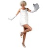 DEGUISEMENT ROBE CHARLESTON BLANCHE TAILLE 36-38