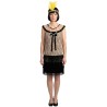 DEGUISEMENT ROBE CHARLESTONE OR ET NOIR LUXE TAILLE S-M 