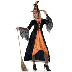 DEGUISEMENT SORCIERE ORANGE TAILLE UNIQUE 