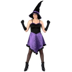 DEGUISEMENT SORCIERE ROBE BUSTIER VIOLETTE COURTE TAILLE UNIQUE