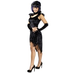 DEGUISEMENT SORCIERE VELOURS NOIR TAILLE 36/38