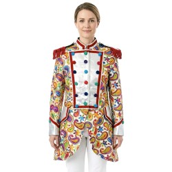 DEGUISEMENT VESTE MADAME LOYAL TAILLE XS/S MULTICOLORE
